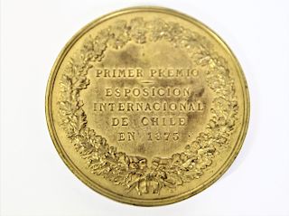 First Prize Medal, Esposicion Internacional Chile 1875