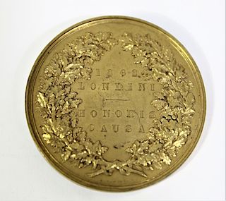 1862 Gilded Bronze Londini (London) Honorary Medal