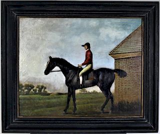 After George Stubbs (1724 - 1806) "Gimcrack" O/B