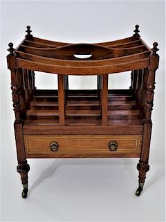 Wooden Canterbury with One Drawer
