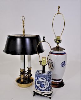 Collection of Three Table Lamps
