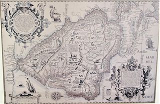 Langren Arnoldo South America Map Print