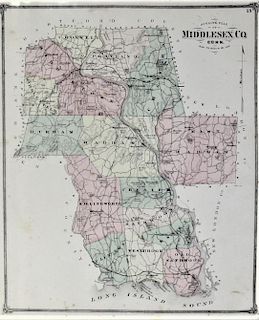 Map of Connecticut, Middlesex Co