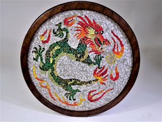 Large Imperial Dragon Mosaic Table Top