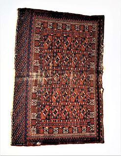 Handmade Persian Bokhara Rug