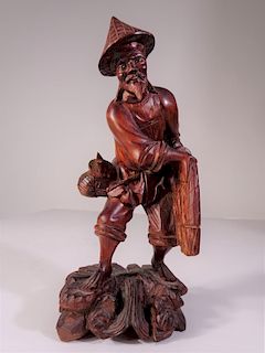 Carved Chinese Fisherman