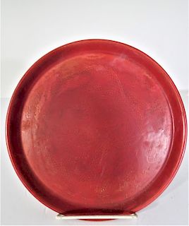 Chinese Red Five Claw Dragon Platter
