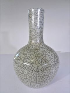Chinese Crackleware Bottle Vase