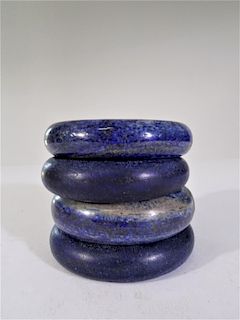 (4) Blue Stone Bracelets