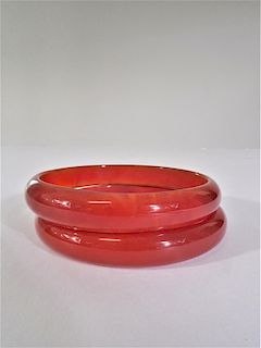 (2) Red Stone bracelets