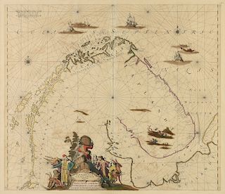 AN ANTIQUE FINLAND MAP, "Finmarchiæ et Laplandiæ," 17TH/18TH CENTURY,