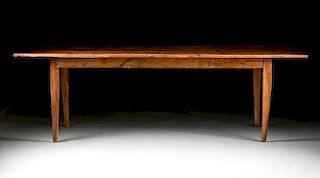 AN ELM AND CHERRY REFECTORY TABLE, ENGLISH, GEORGE III (1760-1811),