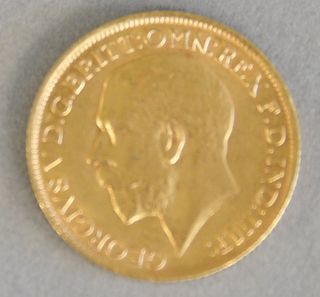 Gold Sovereign 1915, 8 grams.