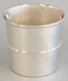 English silver bucket with liner, ht. 4 1/2 in., 11.9 t.oz