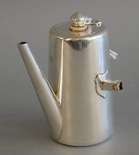 Portuguese silver hot milk jug (no handle). ht. 5 in., 8.6 t.oz