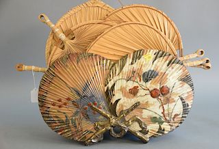 French (Boissier) majolica aesthetic movement jardiniere with label of Boissier, Paris, modeled as two overlapping Japanese fans wit...