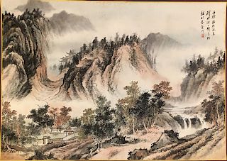 A FINE Chinese Watercolor painting, Signed by artist