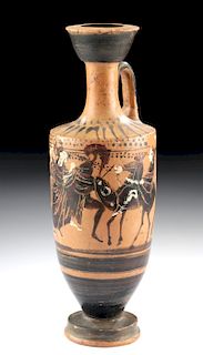 Greek Attic Black-Figure Lekythos, ex-Royal Athena