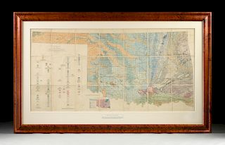 A VINTAGE MAP, "Geologic Map of Oklahoma," 1926,