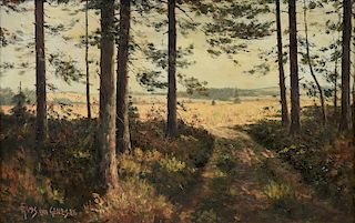 FRANS GENESEN (Dutch 1887-1945) A PAINTING, "Great Landscape,"