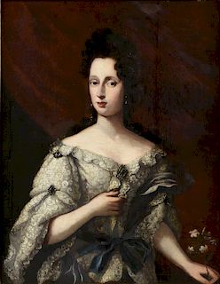 attributed to NICOLAS DE LARGILLIÈRE (French 1656-1746) A PAINTING, "Queen Mary of Modena, Wife of James II," LATE 17TH CENTURY,