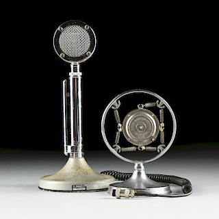 TWO VINTAGE MICROPHONES, SHURE BROTHERS CO. AND THE ASTATIC CORP., 1930-1940,