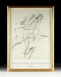 after WILLEM DE KOONING (Dutch/American 1904-1997) A SIGNED PRINT, "The Susan Smith Blackburn Prize Poster, Sponsor,"
