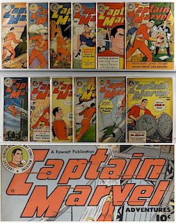 12PC Fawcett Captain Marvel Golden Age Comic Group