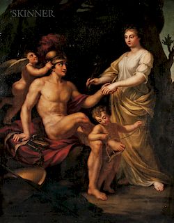 Continental School, 18th Century  Allegory: Mars (War) Disarmed in the Presence of Peace
