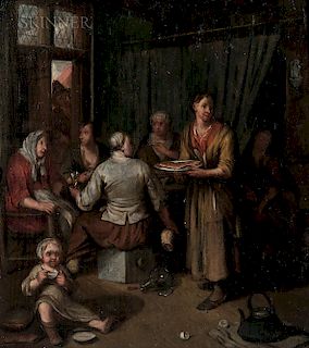 Dutch School, 17th/18th Century  Women Gathered at a Table
