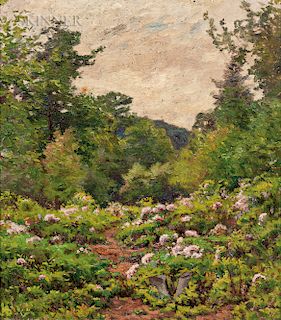 Jonas Joseph LaValley (American, 1858-1930)  Field of Mountain Laurel