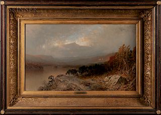Alexander Helwig Wyant (American, 1836-1892)  Lake Placid and Whiteface in the Adirondacks