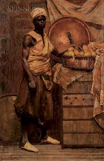 Nelly Erichsen (British, 1862-1918)  Middle Eastern Fruit Vendor