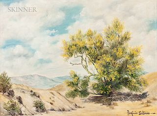Porfirio Salinas (American, 1910-1973)  Desert Mesquite Tree, Amarillo, Texas