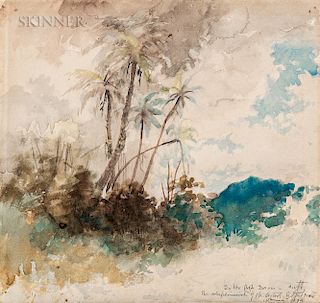 John La Farge (American, 1835-1910)  Passing Storm, Samoa
