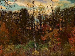 John Joseph Enneking (American, 1841-1916)  September Woods