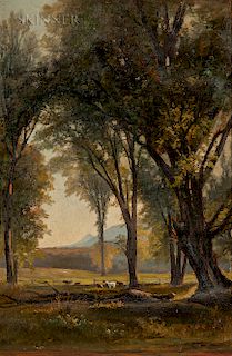 Benjamin Champney (American, 1817-1907)  Wooded Pasture