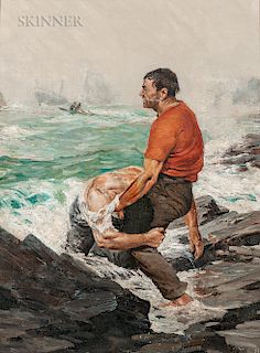 Anton Otto Fischer (American, 1882-1962)  Wreck Survivors