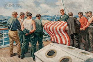 Anton Otto Fischer (American, 1882-1962)  Burial at Sea