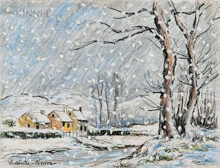 Paul-Émile Pissarro (French, 1884-1972)  Country Snowfall