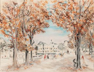 André Hambourg (French, 1909-1999)  L'automne au Luxembourg