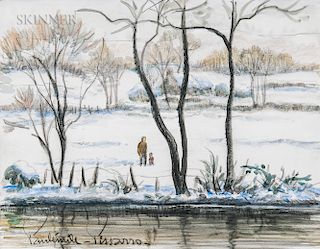 Paul-Émile Pissarro (French, 1884-1972)  In a Winter Field