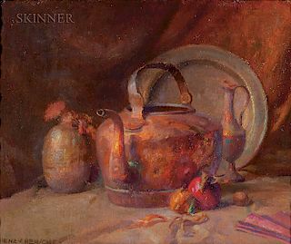 Henry Hensche (American, 1899-1992)  Still Life with Copper Kettle