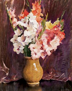 Laura Coombs Hills (American, 1859-1952)  Gladiolas