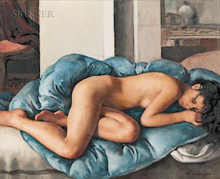 Maurice-Ambrose Ehlinger (French, 1896-1981)  Nue endormi