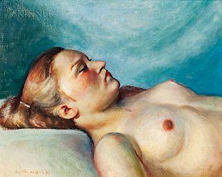 Guy Pène du Bois (American, 1884-1958)  Nude Woman
