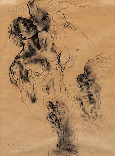 Pavel Tchelitchew (Russian/American, 1898-1957)  Studies of Lovers
