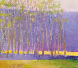 Wolf Kahn (German/American, b. 1927)  Purple Tree Screen