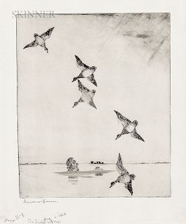 Frank Weston Benson (American, 1862-1951)  On Swift Wings
