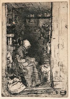 James Abbott McNeill Whistler (American, 1834-1903)  La vieille aux loques